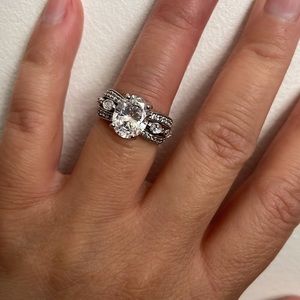 SOLD - Infinite Splendor Ring - Diamonisse; centre stone - 2.5 carats